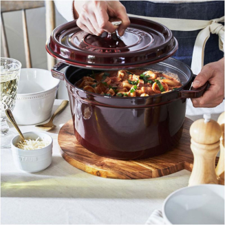  Staub round cast iron pot - 3.8 ltr, Grenadine - 7