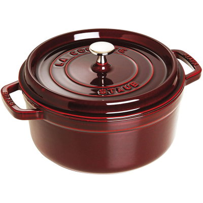  Staub round cast iron pot - 3.8 ltr, Grenadine