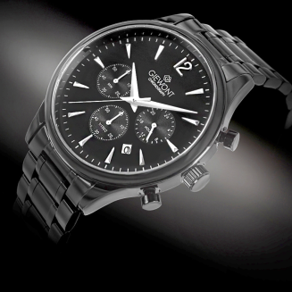 Zegarek Męski Giewont Chronograph Sapphire Czarny GW6310-B1 - 2