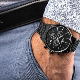 Zegarek Męski Giewont Chronograph Sapphire Czarny GW6310-B1 - 3