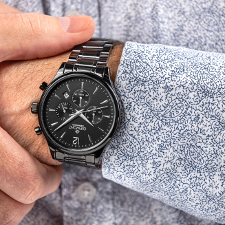 Zegarek Męski Giewont Chronograph Sapphire Czarny GW6310-B1 - 4