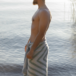 Ręcznik Lapuan Kankurit METSALAMPI green-rainy blue 95x180 cm - 5