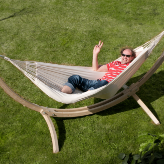  La Siesta Modesta latte single hammock - 8