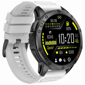 Smartwatch Męski GRAVITY GPS GT24-2 Czarny Pasek Silikonowy + Biały Pasek Silikonowy - 11