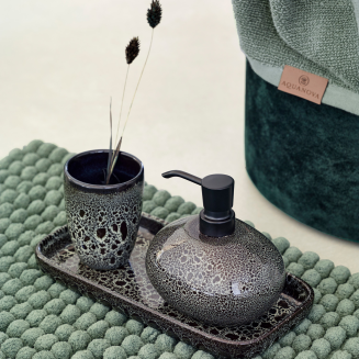  Aquanova Ugo Black olive bathroom tray - 4