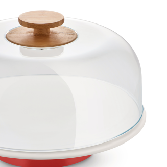 Alessi Mattina red cake stand - 2