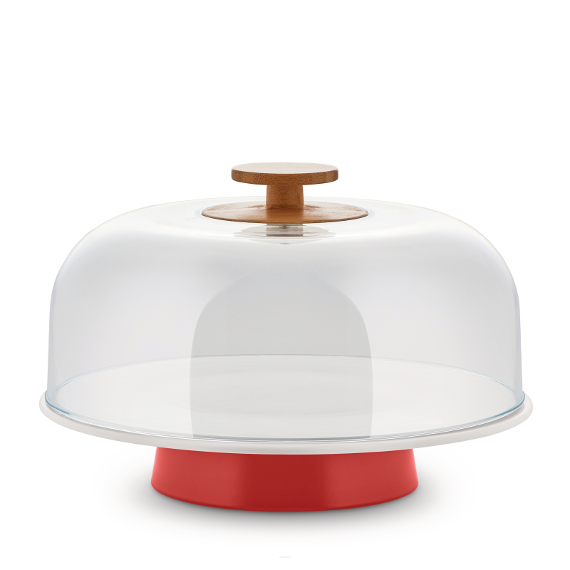 Alessi Mattina red cake stand