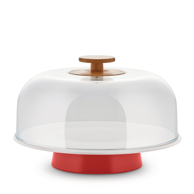 Alessi Mattina red cake stand