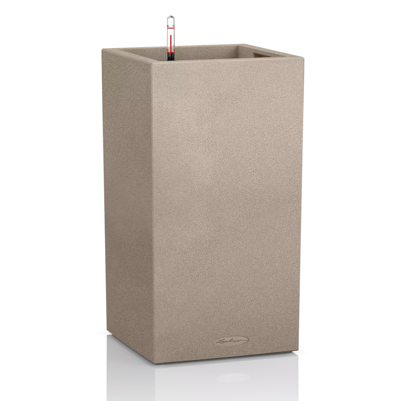  Lechuza Canto Stone planter 30 column sand beige