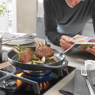  Staub round cast iron grill pan with two handles - 30 cm, graphite - 4