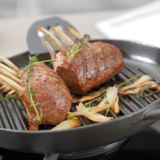  Staub round cast iron grill pan with two handles - 30 cm, graphite - 5