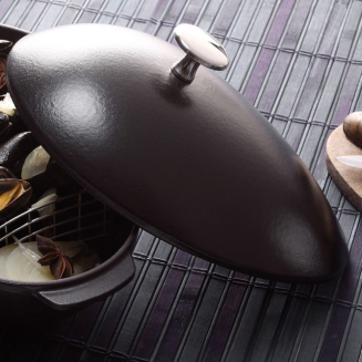  Staub oval clam cast iron pot - 2 ltr, black - 5