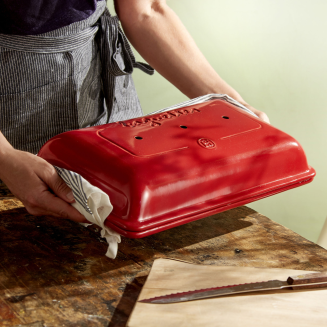  Emile Henry red Parisian baguette baking pan - 11