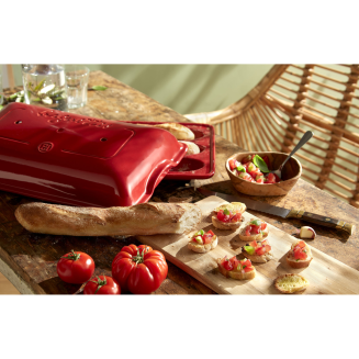  Emile Henry red Parisian baguette baking pan - 13