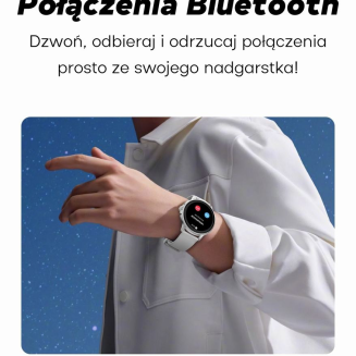 Smartwatch Damski GRAVITY GT12-2 Granatowy Pasek Silikonowy + Czarna Bransoleta - 16