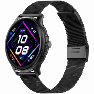 Smartwatch Damski GRAVITY GT12-2 Granatowy Pasek Silikonowy + Czarna Bransoleta - 4