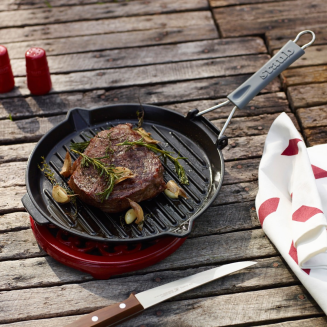  Staub round cast iron grill pan - 27 cm, Black - 3