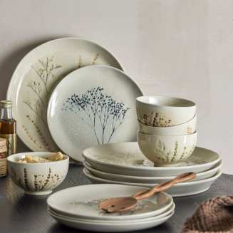 Zestaw porcelany śniadaniowy Bloomingville Bea 12 szt. | BESTSELLER - 3