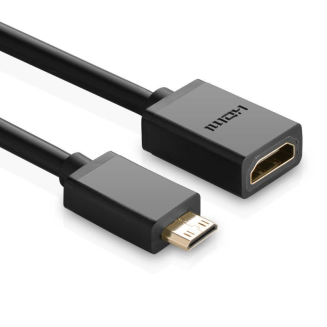 Adapter UGREEN Mini HDMI-HDMI 22cm (czarny) - 2