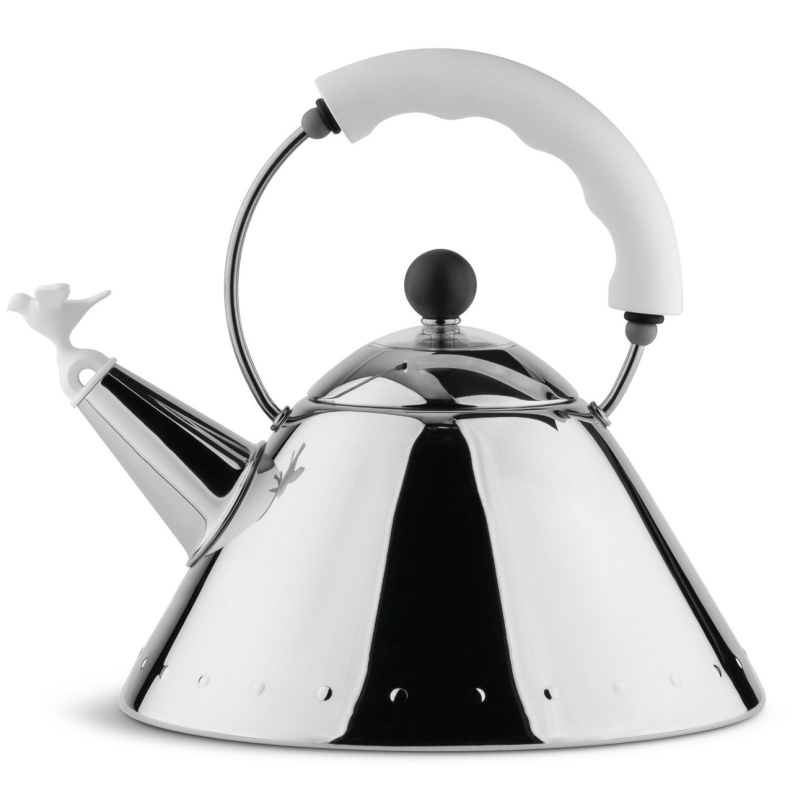 Alessi 9093 white kettle with whistle