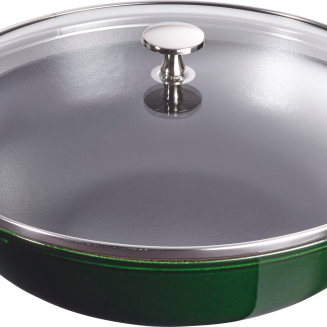  Cast iron wok with lid Staub - 30 cm, Green - 2