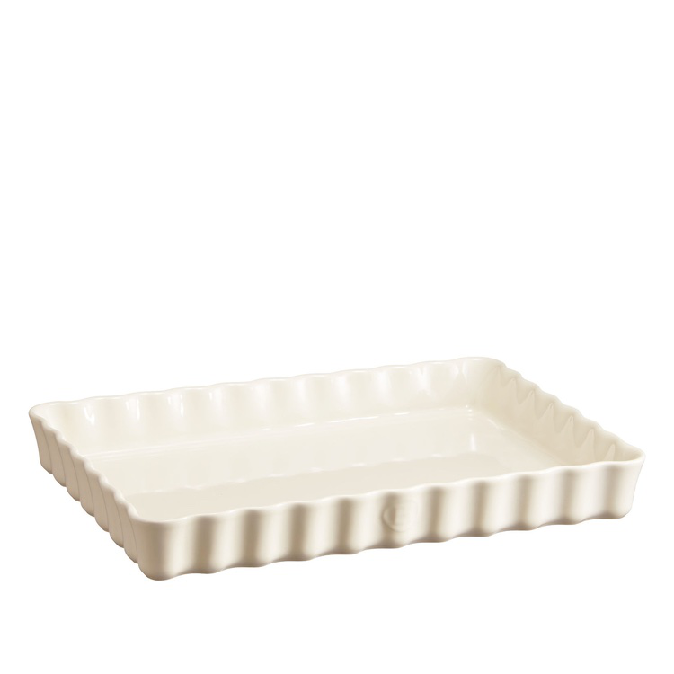  Emile Henry tart dish 24x34 cm cream