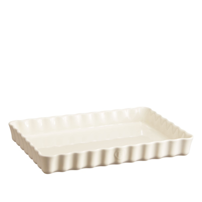  Emile Henry tart dish 24x34 cm cream