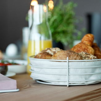 Zone Denmark Singles Warm Grey Bread Basket - 6