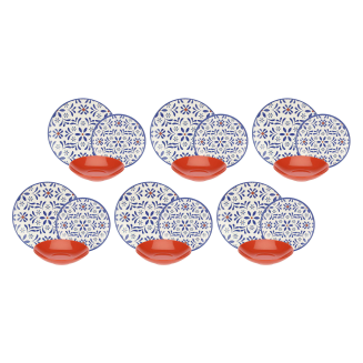 Dinner service for 6 people Rose&Tulipani Sea Breeze - 2