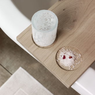  Aquanova Mink Oak L bathtub shelf - 2