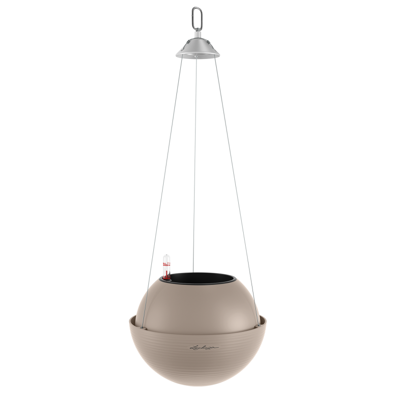Lechuza Bola Color 23 suspended flowerpot, sand brown