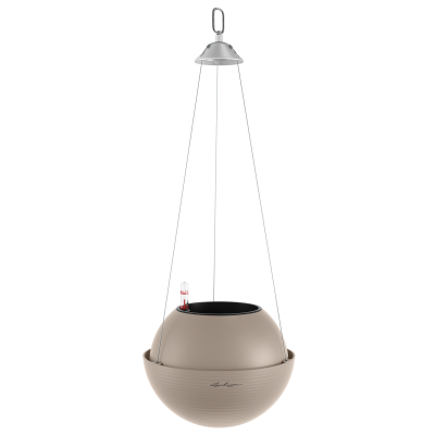 Lechuza Bola Color 23 suspended flowerpot, sand brown