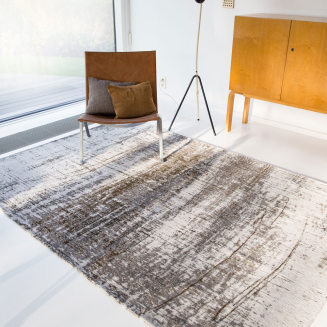  Louis de Poortere Mad Men Griff concrete jungle round rug - 4