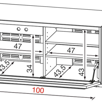 Munari Modena TV table 100x50x53cm 4 colors - 12