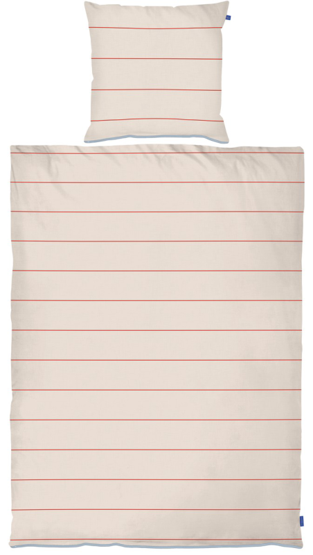 Pościel Mette Ditmer ALIGN Bright Red & Sand 140×220 cm