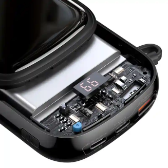 Powerbank Baseus Qpow PRO z kablem Lightning, portem USB-C i USB, 20000mAh, 20W (czarny) - 3