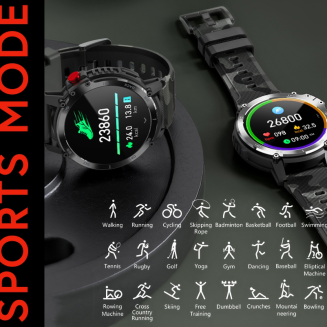 Smartwatch Męski RUBICON RNCF08 Black/Moro SMARUB232 - 9