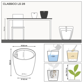  Lechuza Classico Premium LS 21 flowerpot | 28 | 35 | 43 | 50 taupe gloss - 5