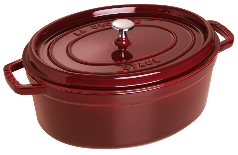 Staub oval cast iron pot - 6.7 ltr, Grenadine