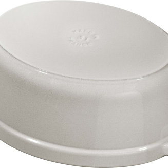  Staub oval cast iron pot - 8 ltr, white truffle - 4