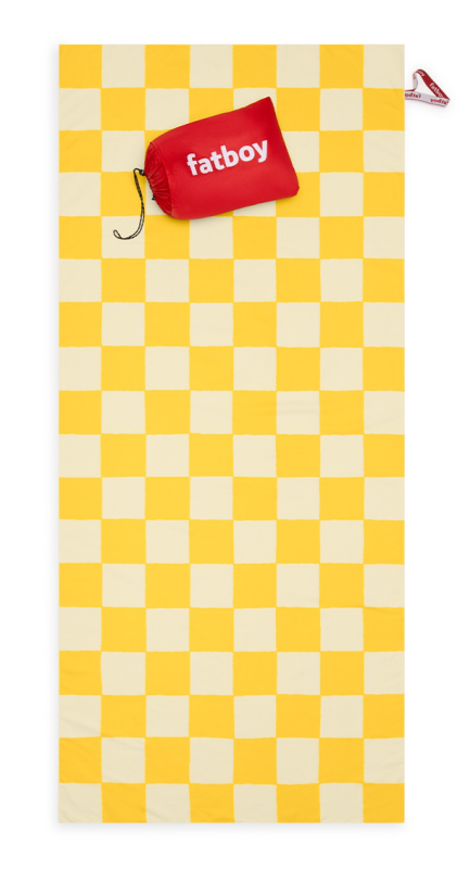 Ręcznik plażowy z poduszką Fatboy Beach Baggy XL Chess Corn