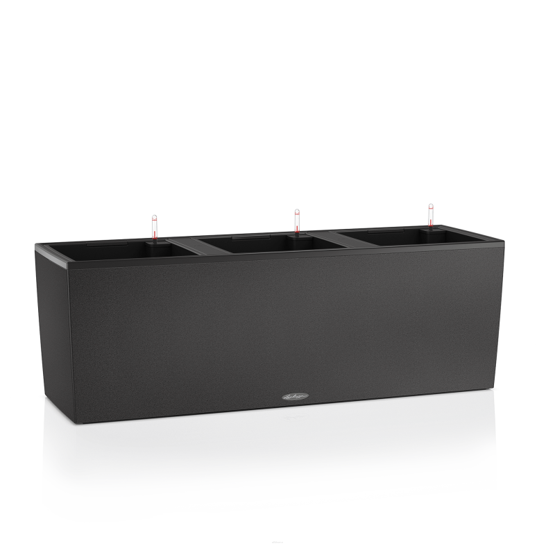  Lechuza Trio Stone planter 40 graphite black