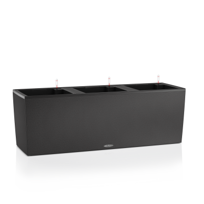  Lechuza Trio Stone planter 40 graphite black