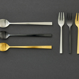 Set of 4 Bitz Black latte spoons - 3