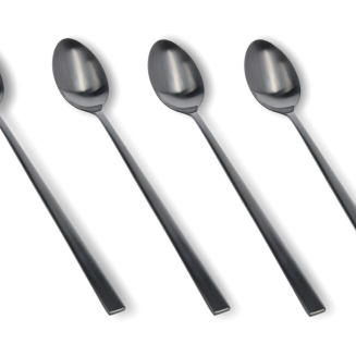 Set of 4 Bitz Black latte spoons - 4