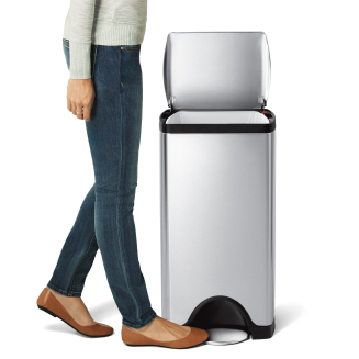 Simplehuman rectangular 30l steel FPP basket - 5