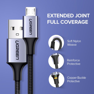Kabel UGREEN US290 USB-A-micro USB 1.5m (czarny) - 6