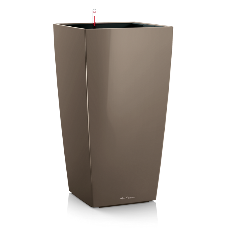 Lechuza Cubico Premium 22 flowerpot | 30 | 40 | 50 taupe gloss