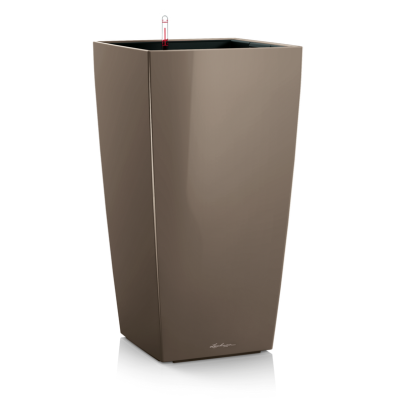 Lechuza Cubico Premium 22 flowerpot | 30 | 40 | 50 taupe gloss