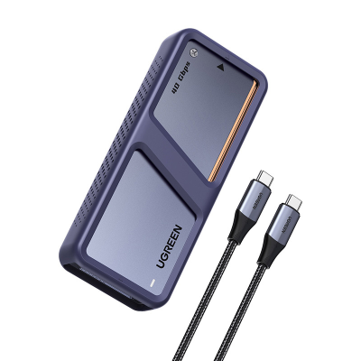 Obudowa dysku UGREEN D703 M.2 NVMe USB4 (szara)